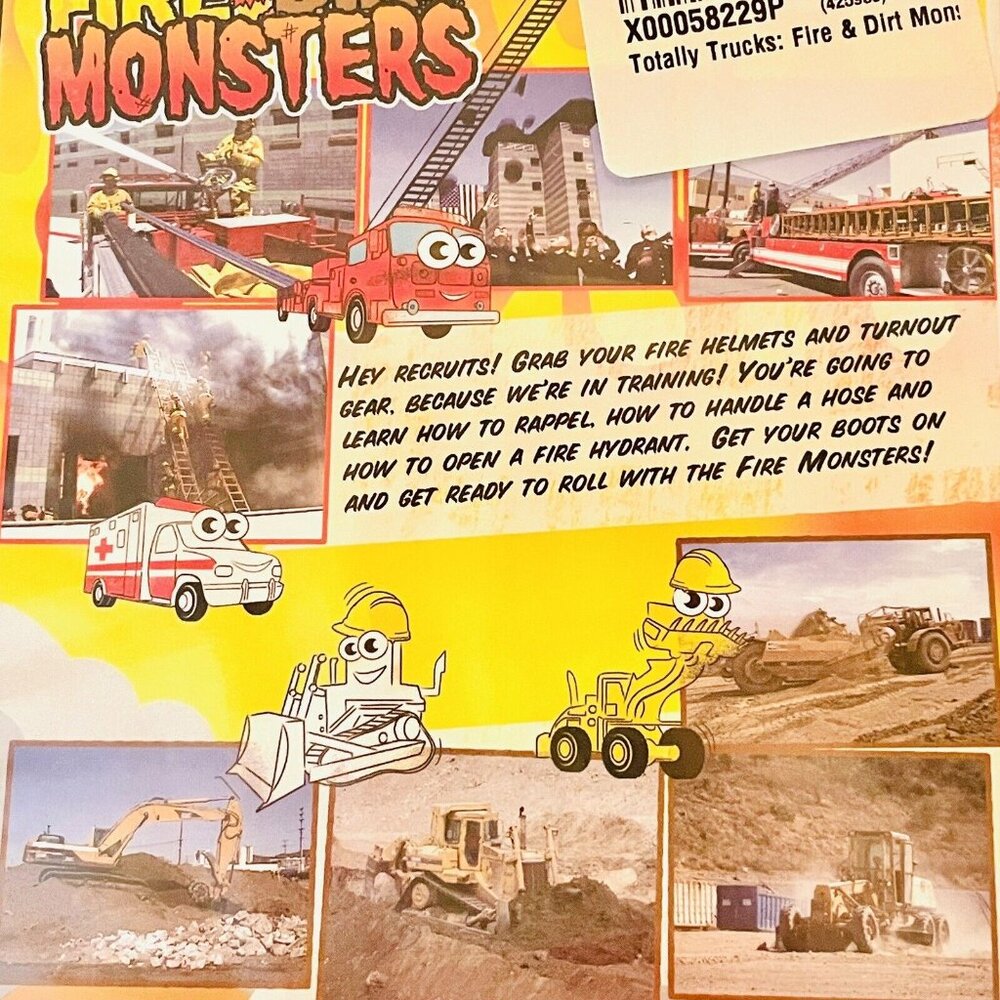 NEW 2 DVDs Totaly Trucks: Fire And Dirt Monsters Fire Engines Big Trucks SEALED - Picture 8 of 14